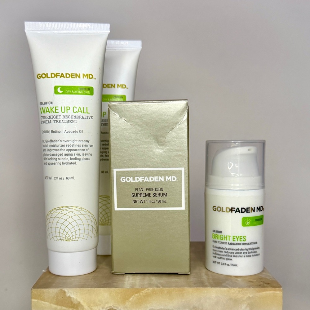 Goldfaden MD Clinical Luxe Skincare Bundle Overnight Repair Serum Eye Treatment
